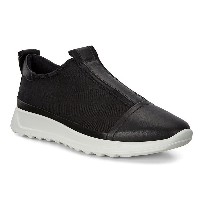 Women Ecco Flexure Runner W - Slip-Ons Black - India RUXWOJ584